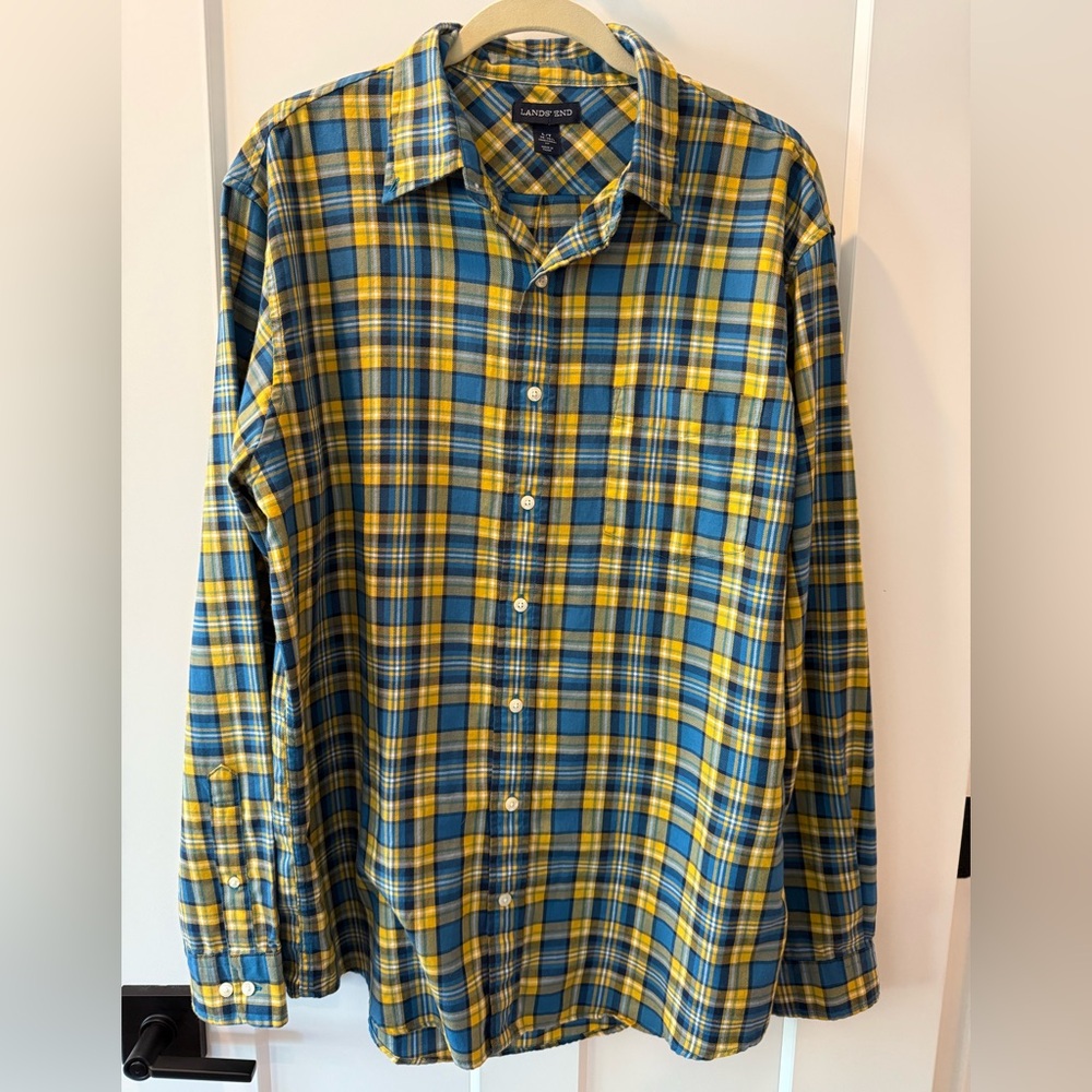 Lands End Men’s Flannel Button-Down